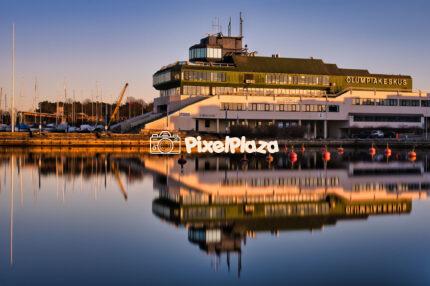 Tallinn Olympic Sailing Center Reflected in Calm Waters